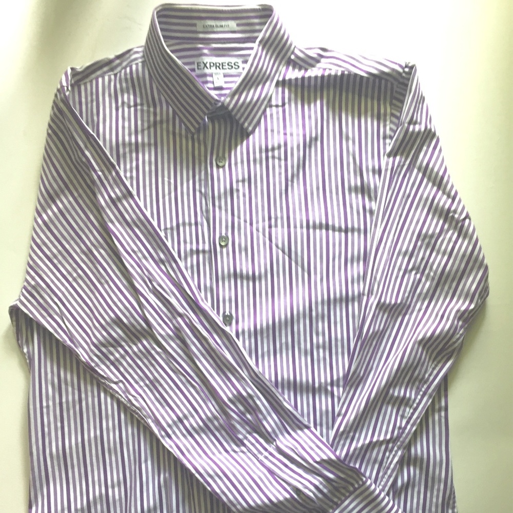 Men's Express Shirt, Large, Slim Fit, Stripes
